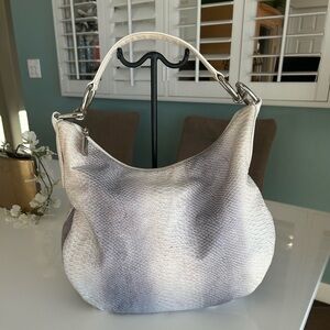 Donald J. Pliner White and Gray Hobo Bag